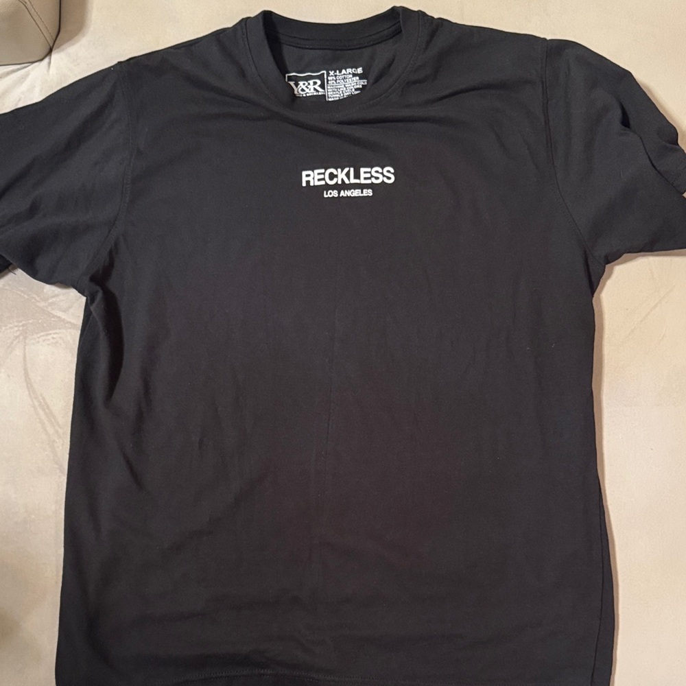 Black reckless Los Angeles Men's Shirt XL